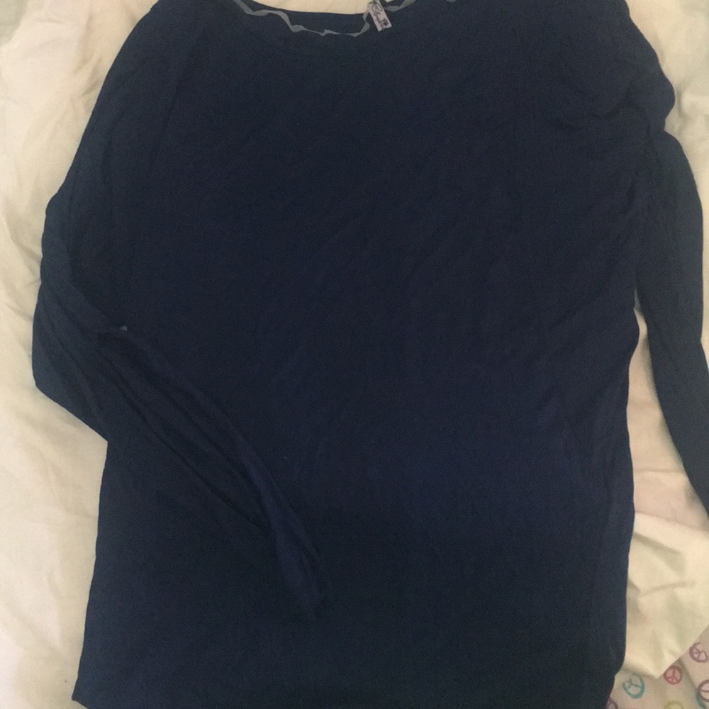 Navy Boat neck shirt